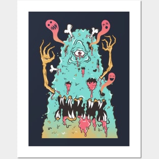 garbage monster Posters and Art